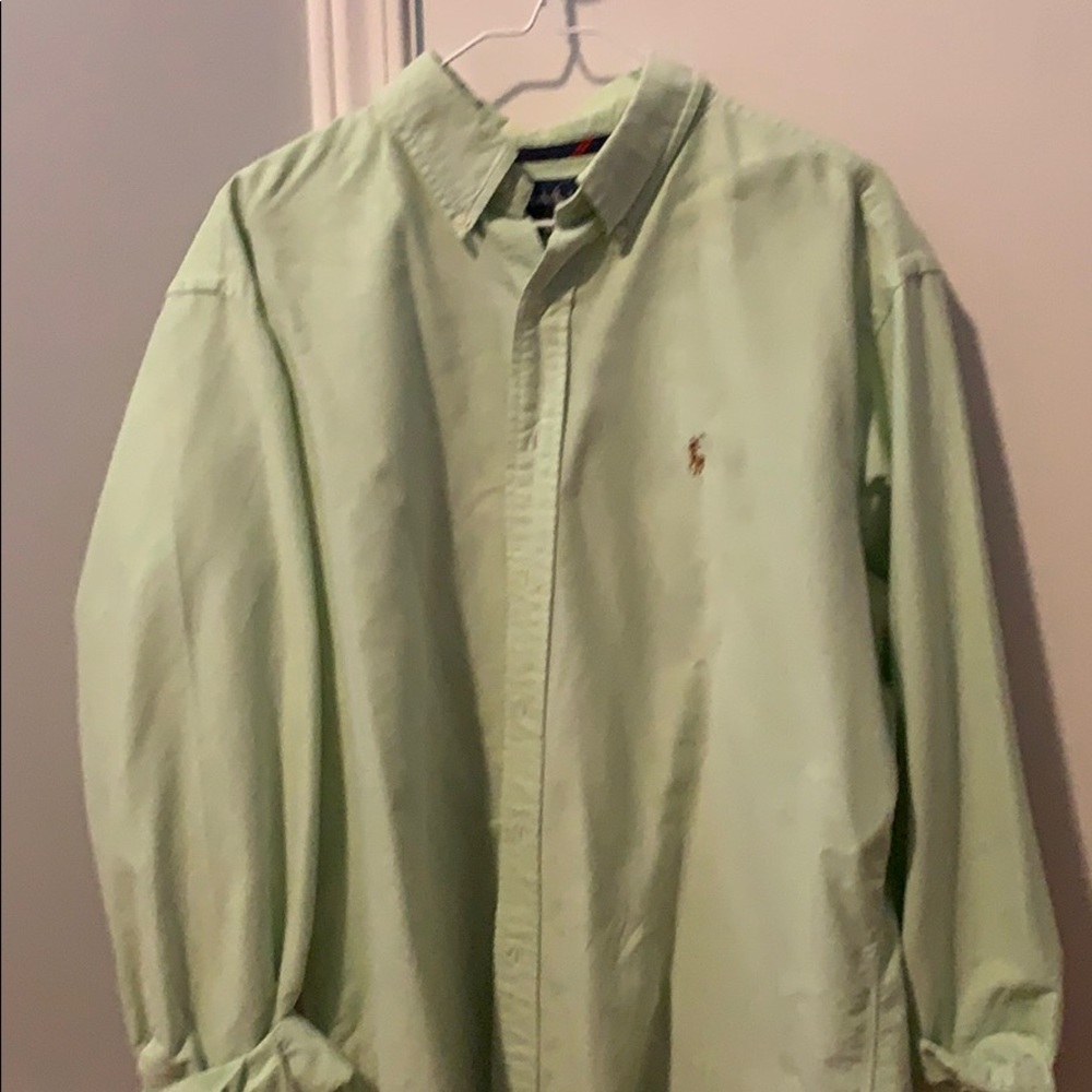 Polo button down L/S mint XL
